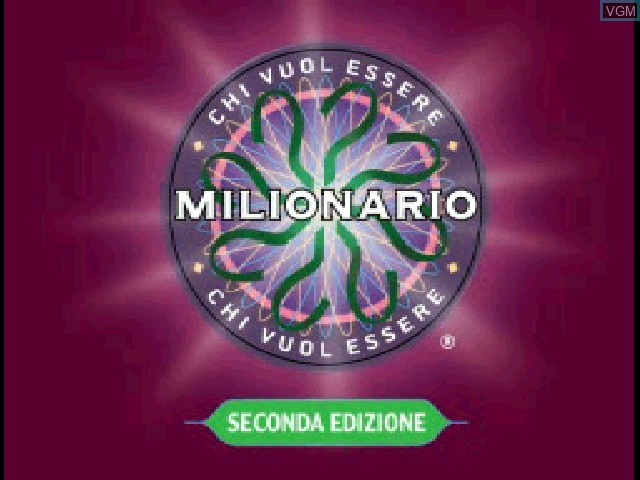 Title screen of the game Chi Vuol Essere Milionario ? - Seconda Edizione on Sony Playstation